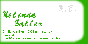 melinda baller business card